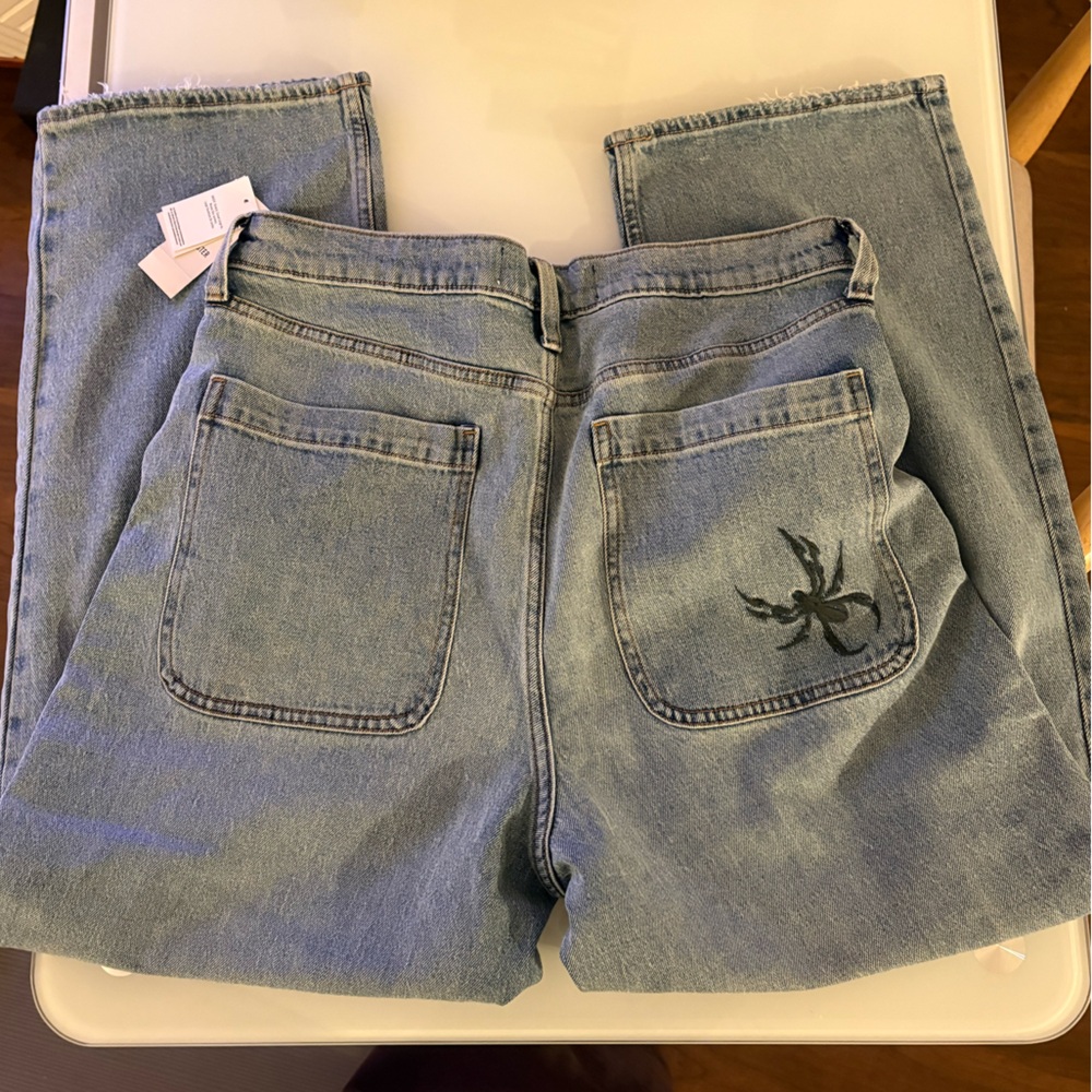 Hollister Baggy Light Wash Denim Jeans - Light Blue